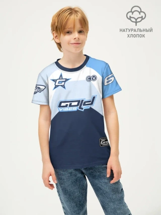 Детская футболка хлопок / Шайбу Шайбу ShaibaBlue