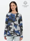 Лонгслив женский. Хлопок / Камуфляж