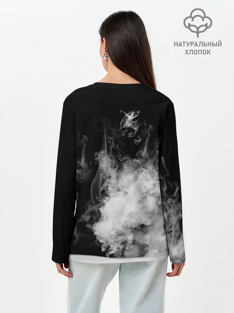 Лонгслив женский. Хлопок / Skull