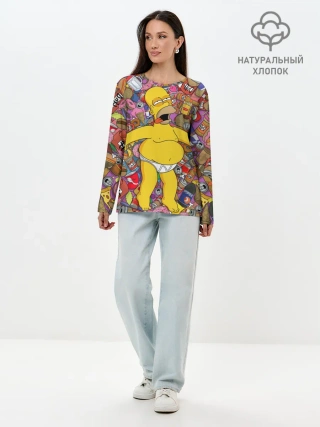 Лонгслив женский. Хлопок / Гомер