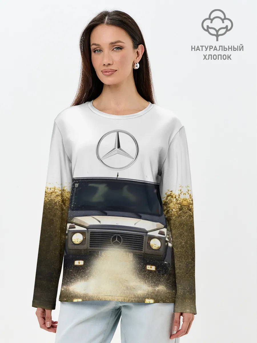 Лонгслив женский. Хлопок / Mercedes