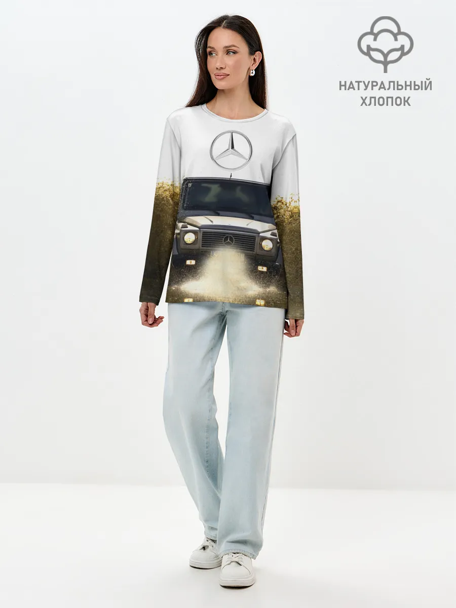 Лонгслив женский. Хлопок / Mercedes
