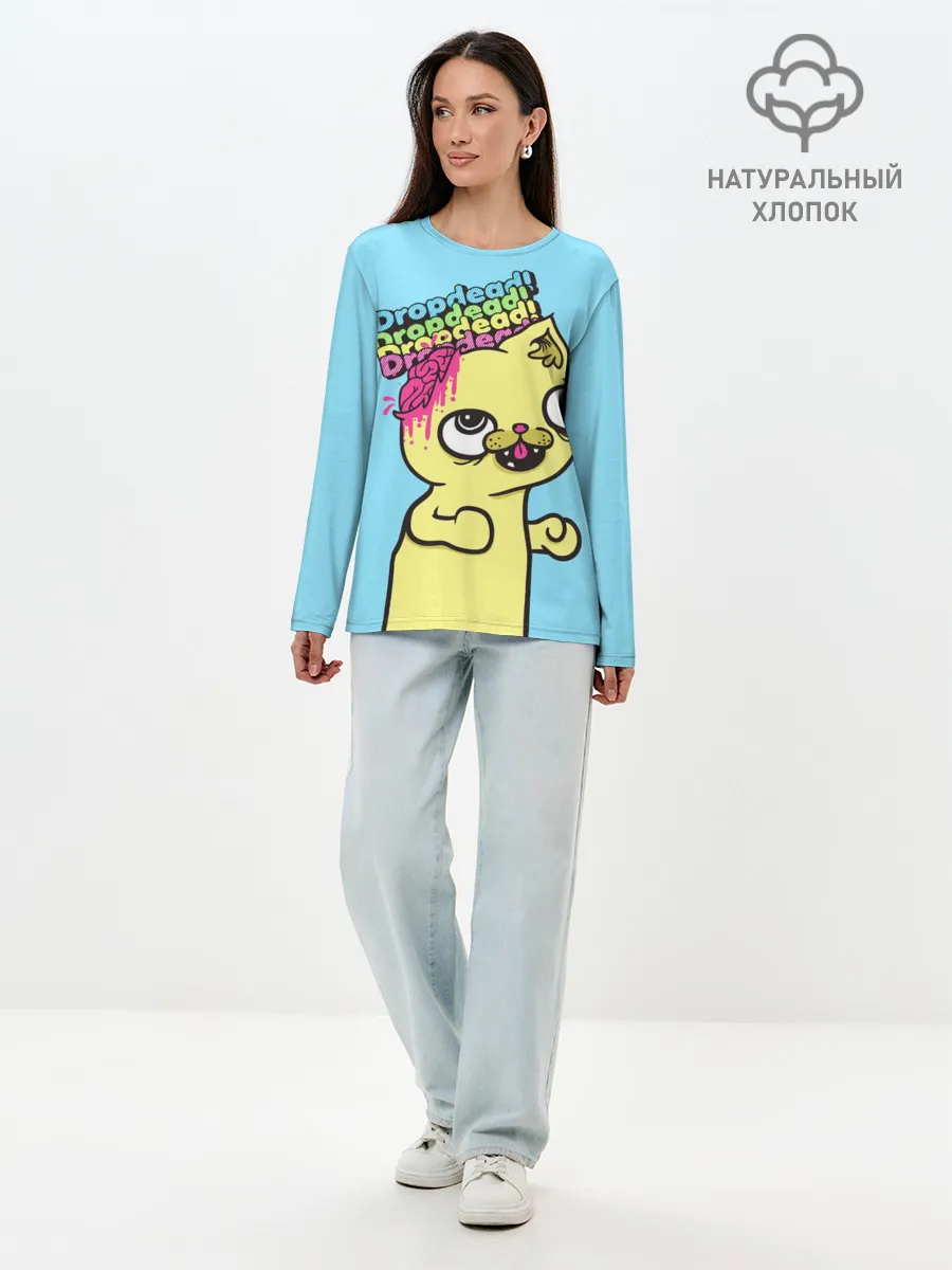 Лонгслив женский. Хлопок / Drop Dead