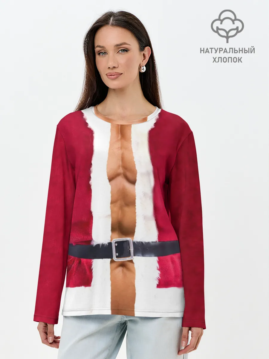 Лонгслив женский. Хлопок / Костюм Деда Мороза