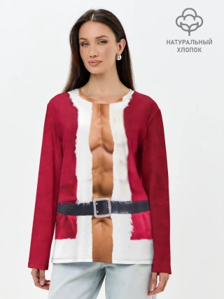 Лонгслив женский. Хлопок / Костюм Деда Мороза