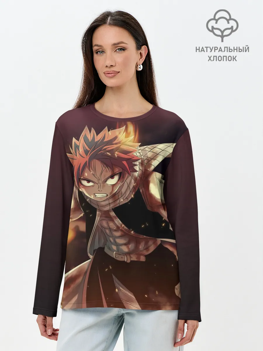 Лонгслив женский. Хлопок / Нацу Хвост Феи