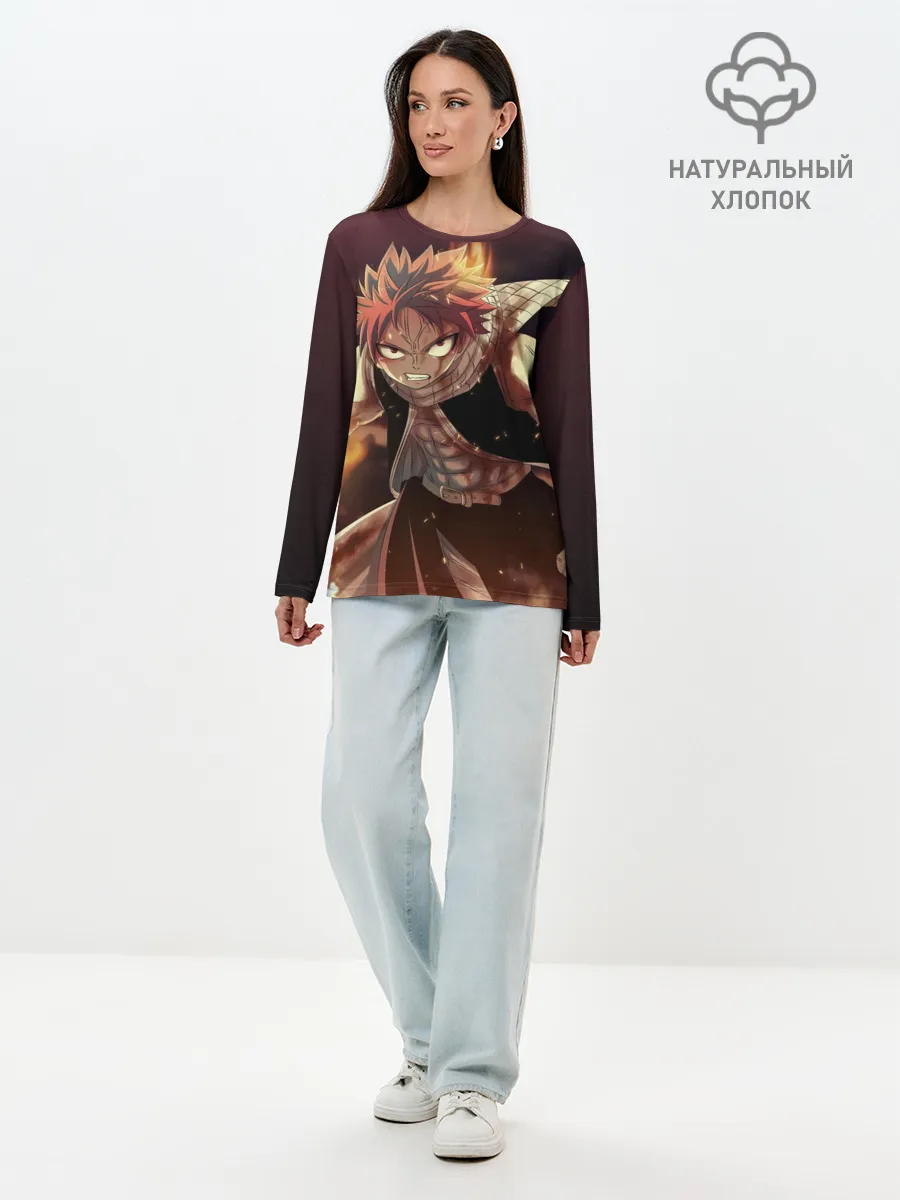 Лонгслив женский. Хлопок / Нацу Хвост Феи