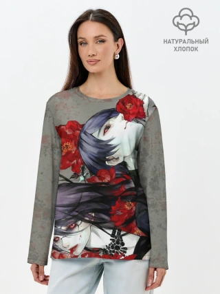 Лонгслив женский. Хлопок / Токийский Гуль