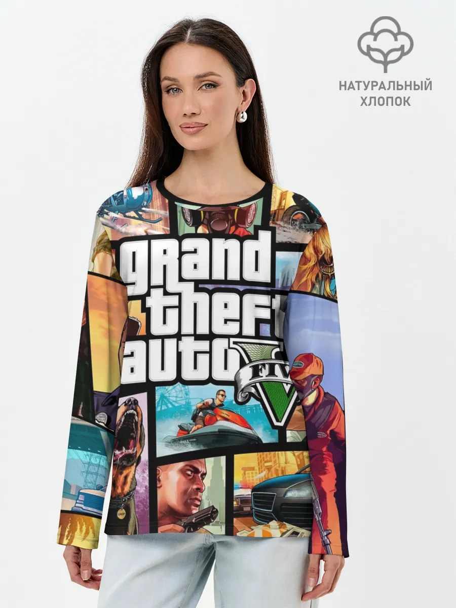 Лонгслив женский. Хлопок / GTA