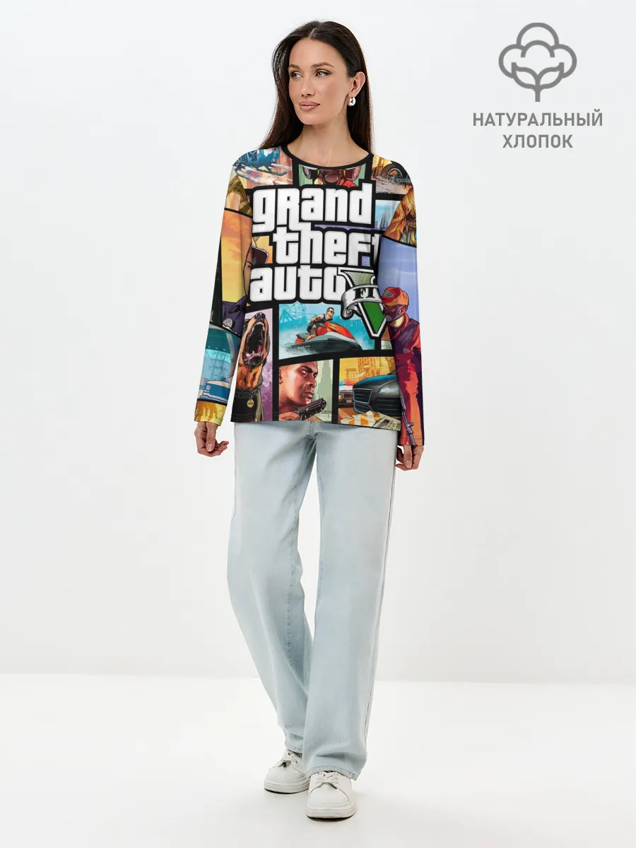 Лонгслив женский. Хлопок / GTA