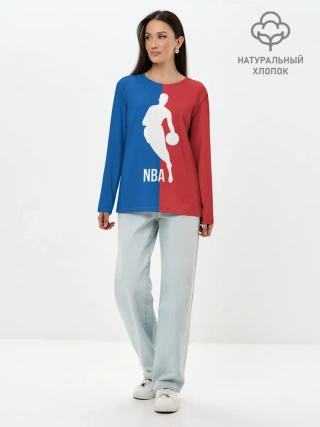 Лонгслив женский. Хлопок / Эмблема NBA