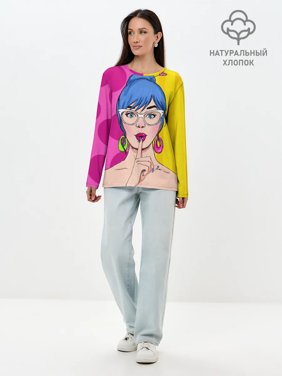 Лонгслив женский. Хлопок / POP ART