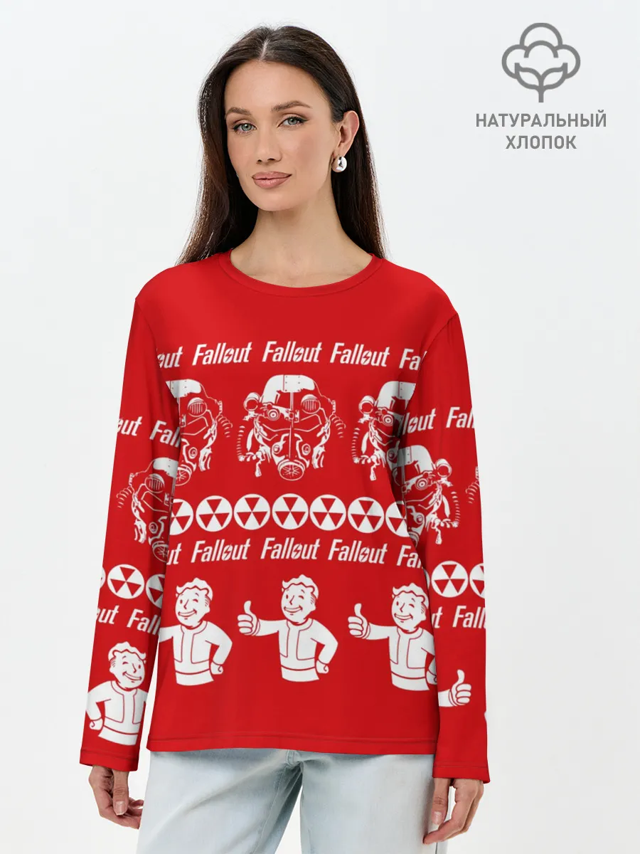 Лонгслив женский. Хлопок / Fallout свитер