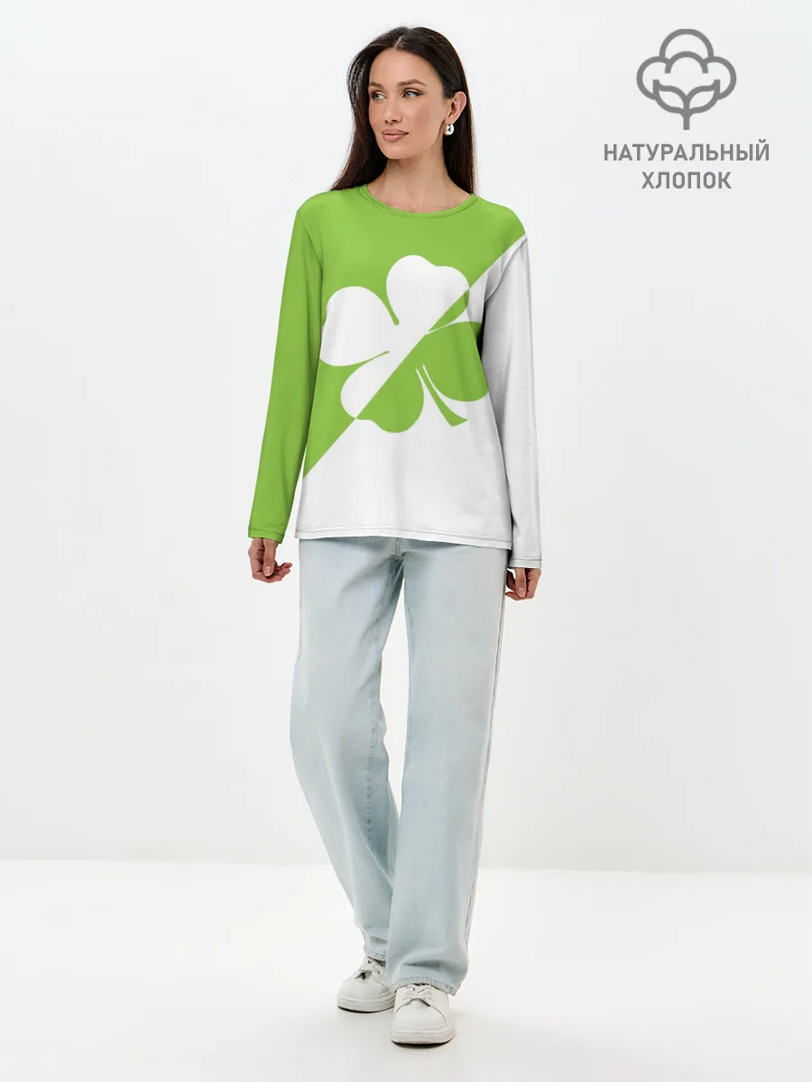 Лонгслив женский. Хлопок / Lucky Clover