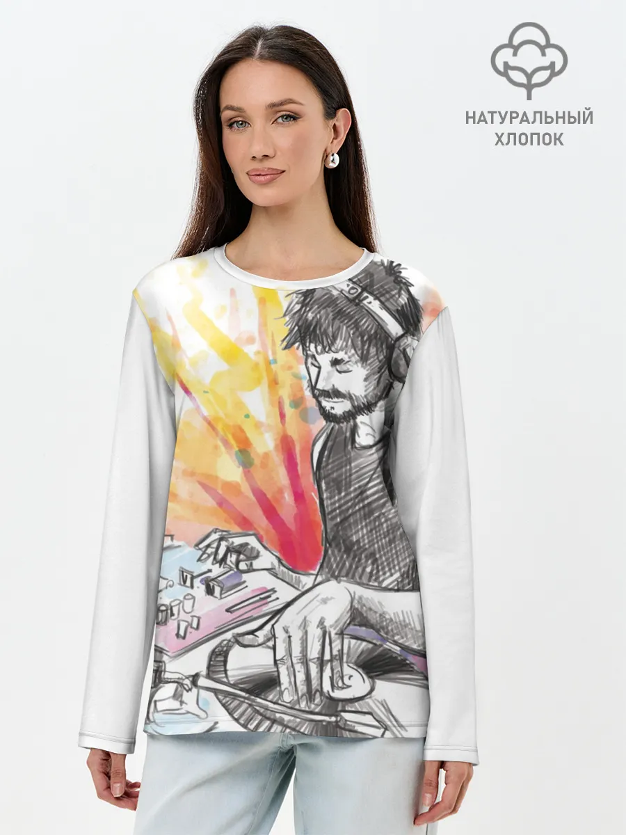 Лонгслив женский. Хлопок / DJ