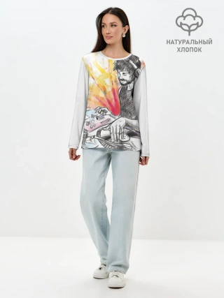 Лонгслив женский. Хлопок / DJ