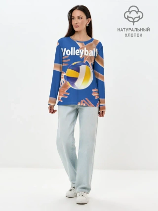 Лонгслив женский. Хлопок / Волейбол 24
