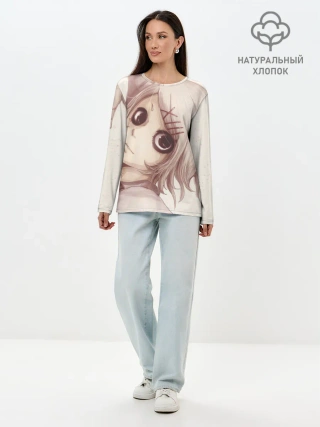 Лонгслив женский. Хлопок / Tokyo Ghoul