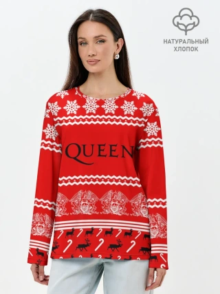 Лонгслив женский. Хлопок / Праздничный Queen