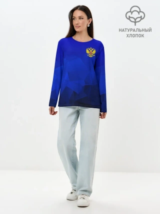 Лонгслив женский. Хлопок / RUSSIA SPORT