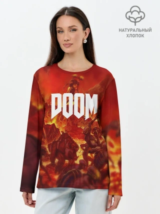 Лонгслив женский. Хлопок / DOOM