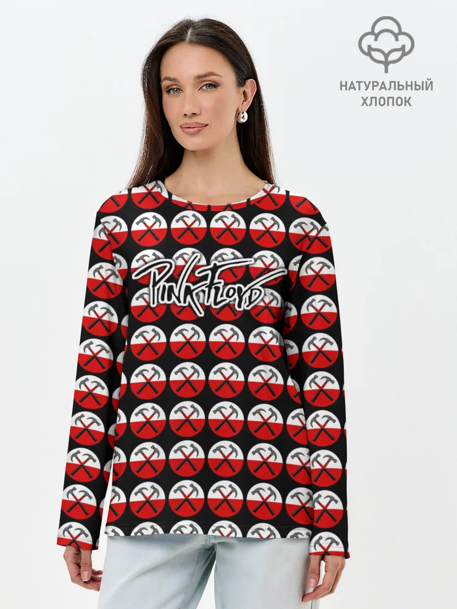 Лонгслив женский. Хлопок / Pink Floyd