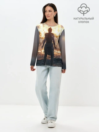 Лонгслив женский. Хлопок / HellBlade