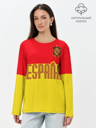 Лонгслив женский. Хлопок / Сборная Испании по футболу