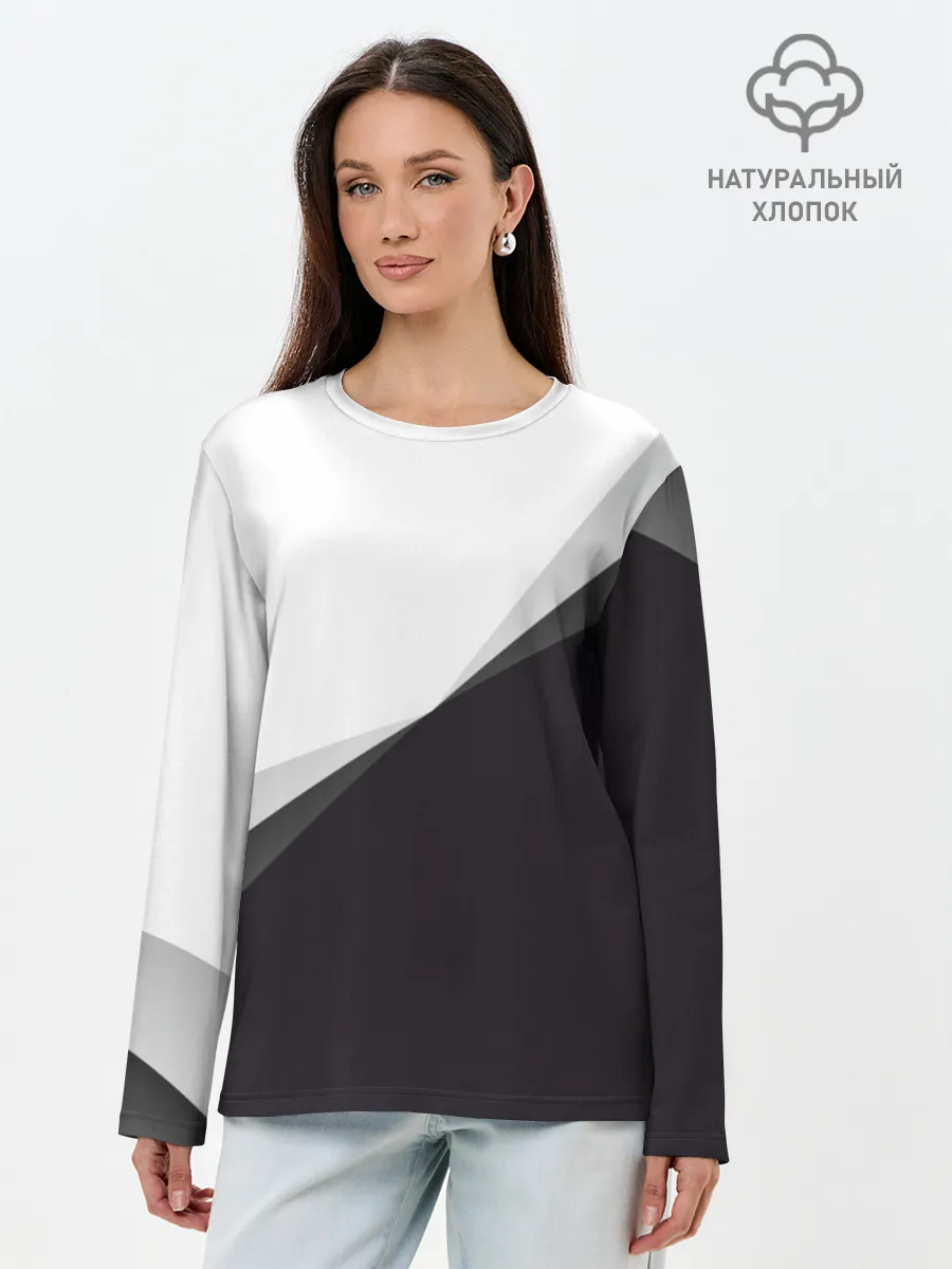 Лонгслив женский. Хлопок / Минимализм