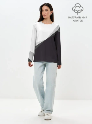 Лонгслив женский. Хлопок / Минимализм