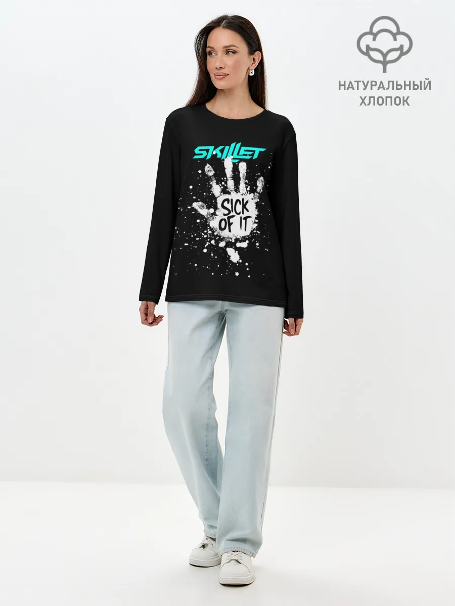 Лонгслив женский. Хлопок / Sick of it