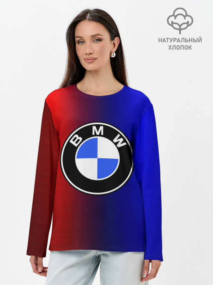 Лонгслив женский. Хлопок / BMW SPORT ABSTRACT