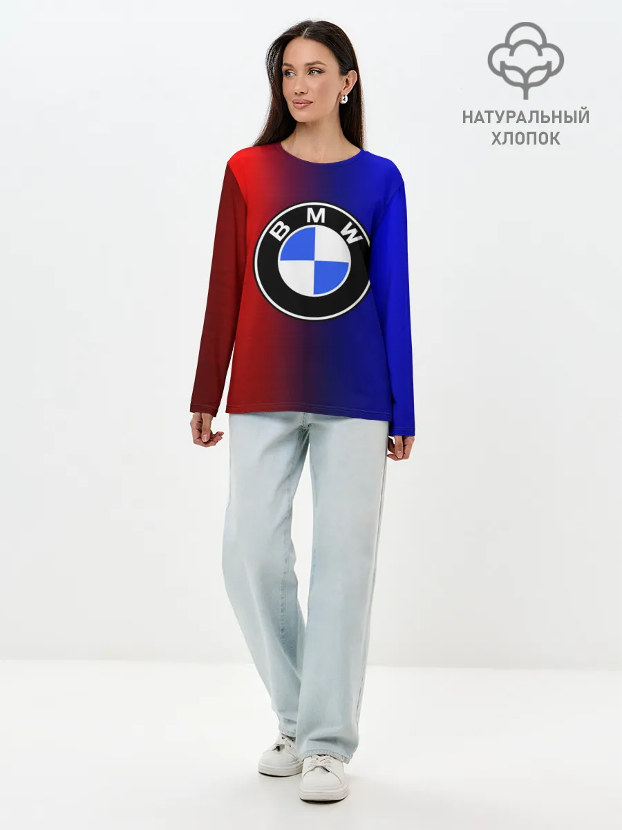 Лонгслив женский. Хлопок / BMW SPORT ABSTRACT