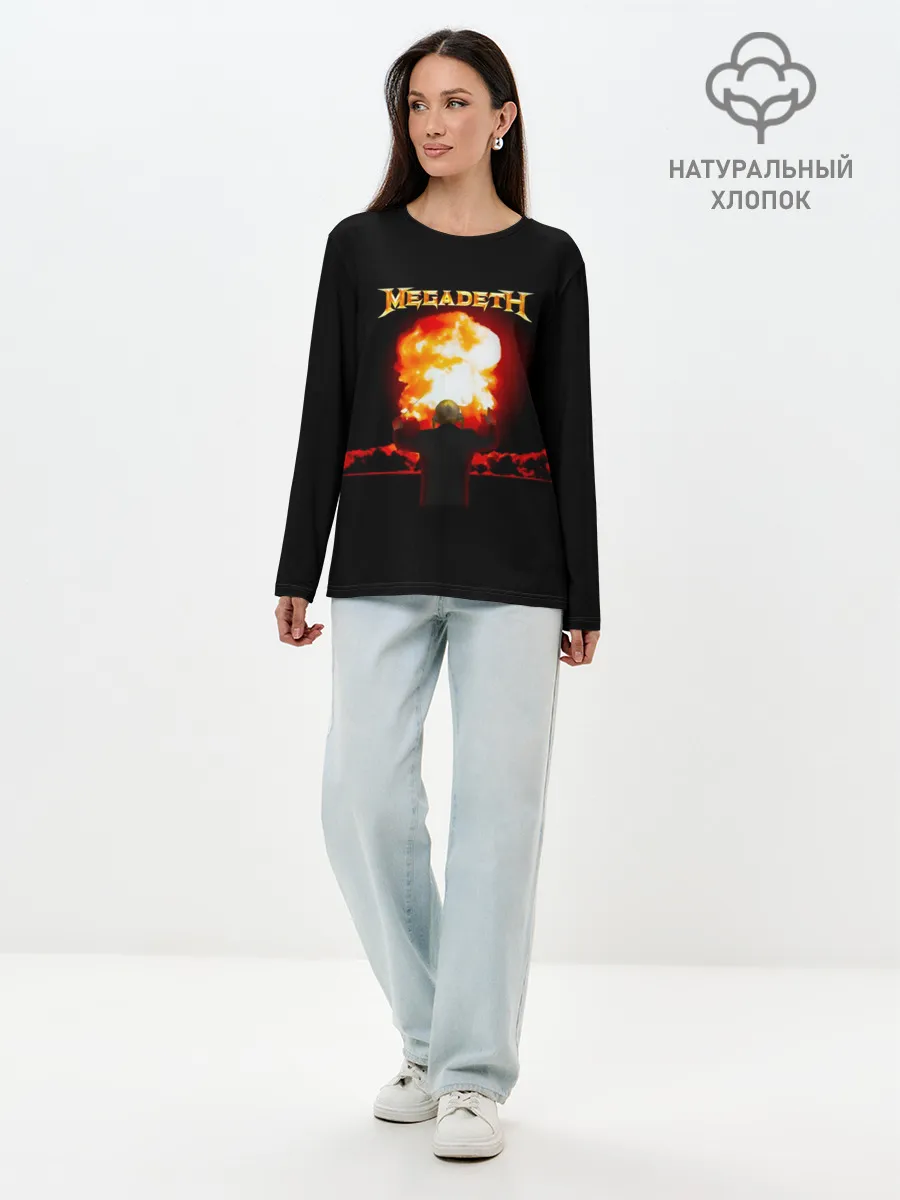 Лонгслив женский. Хлопок / Megadeth