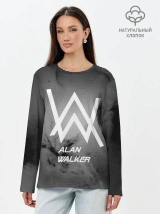 Лонгслив женский. Хлопок / ALAN WALKER