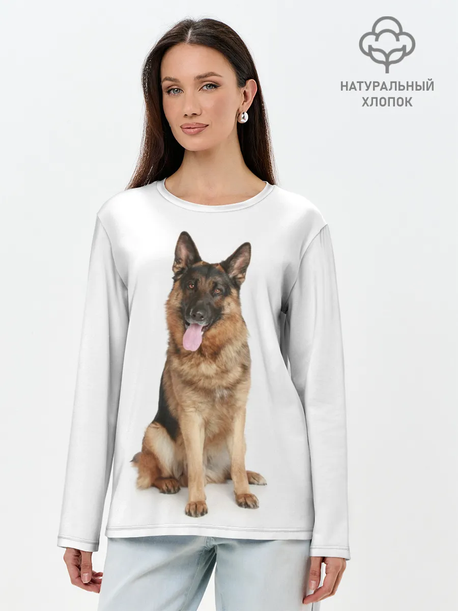 Лонгслив женский. Хлопок / Верный друг
