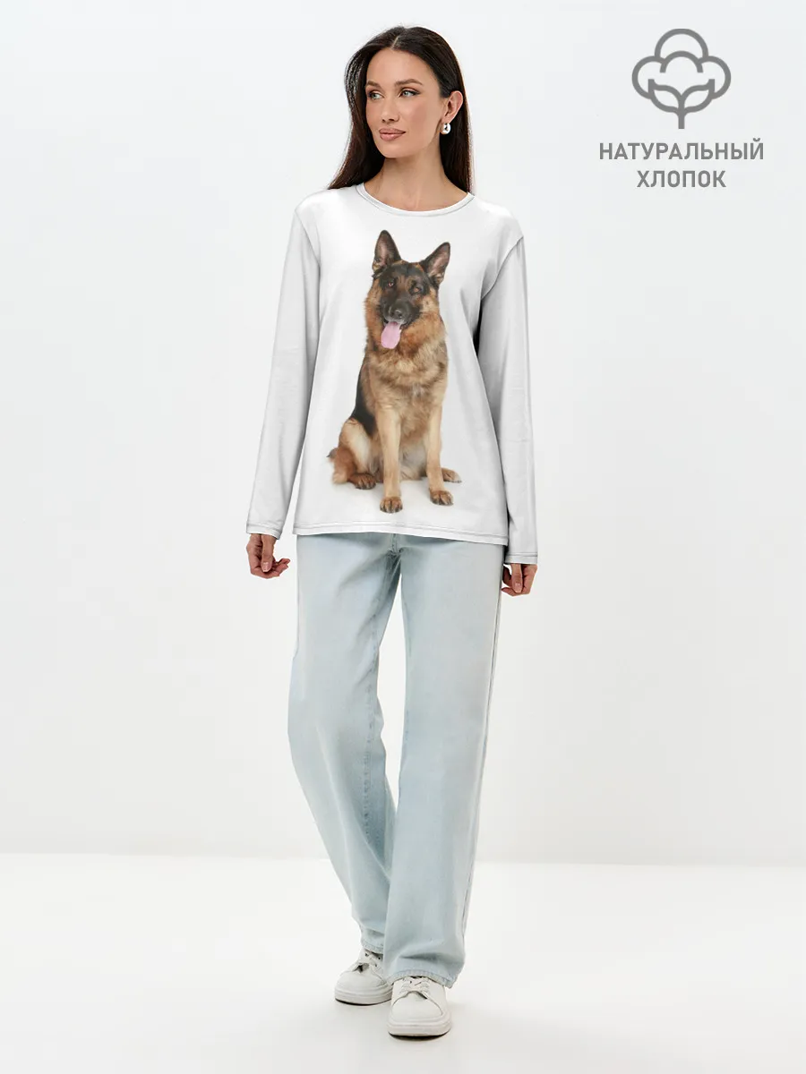 Лонгслив женский. Хлопок / Верный друг