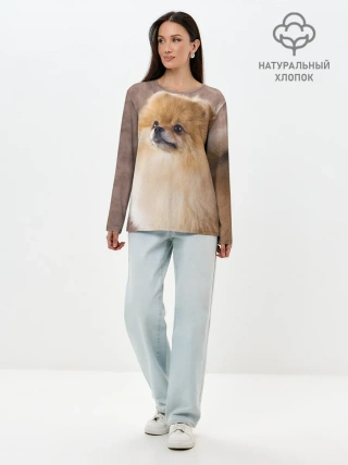 Лонгслив женский. Хлопок / Шпитс