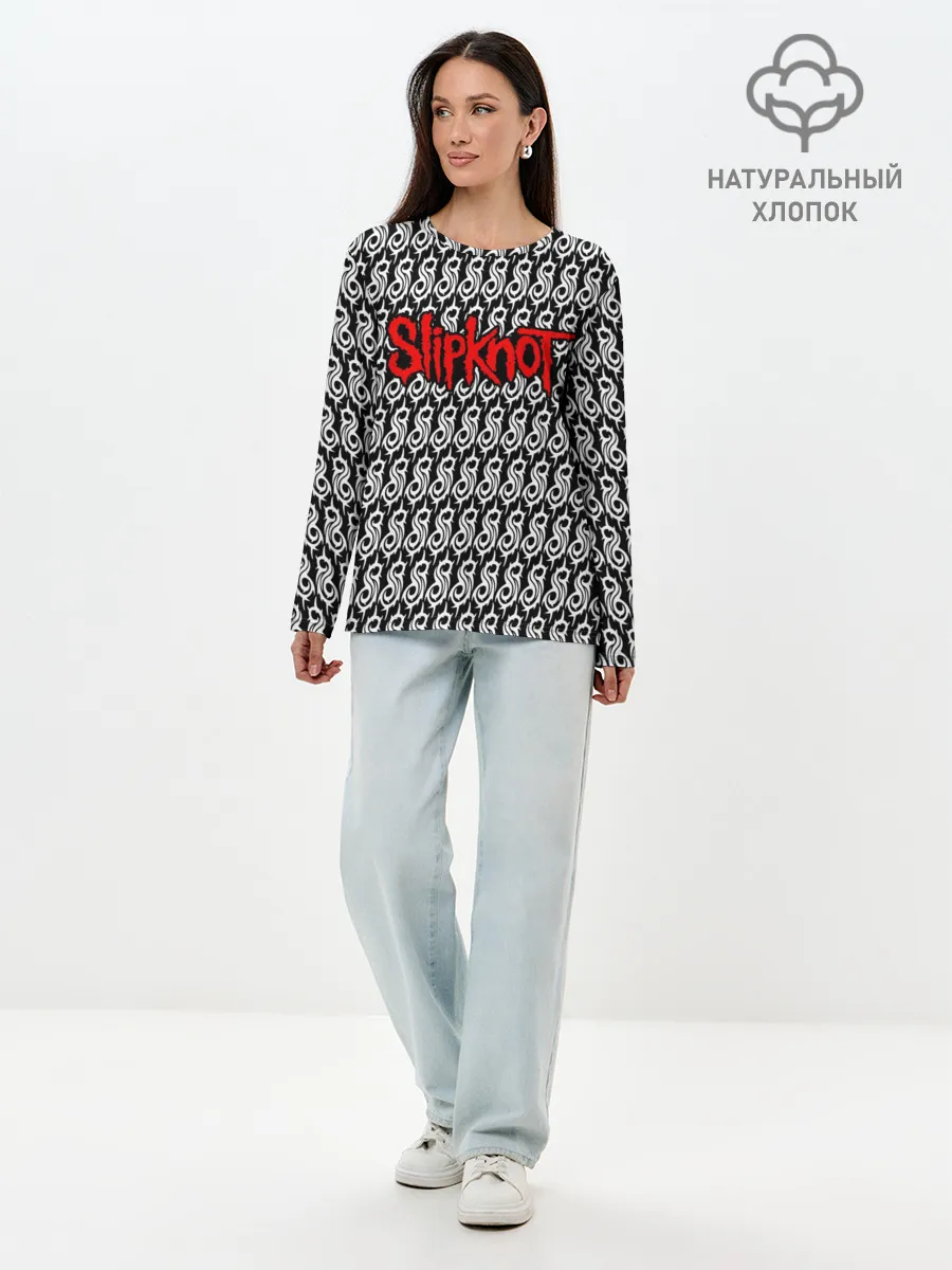 Лонгслив женский. Хлопок / Slipknot