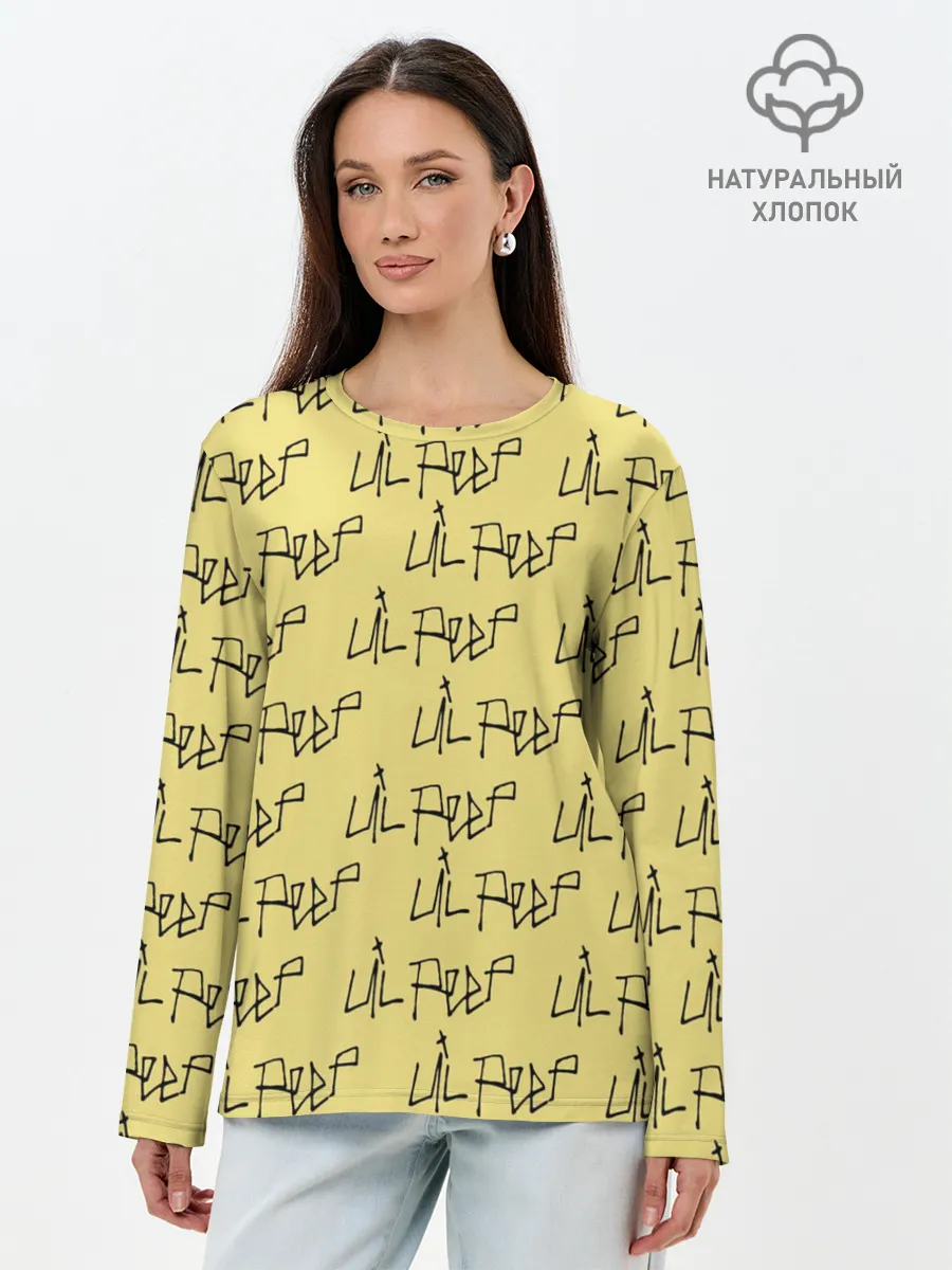 Лонгслив женский. Хлопок / LiL PEEP Pattern