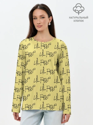 Лонгслив женский. Хлопок / LiL PEEP Pattern