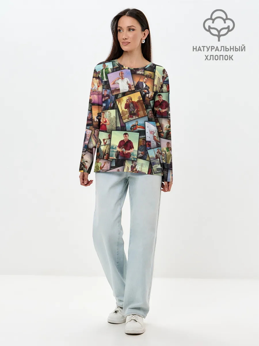 Лонгслив женский. Хлопок / GTA