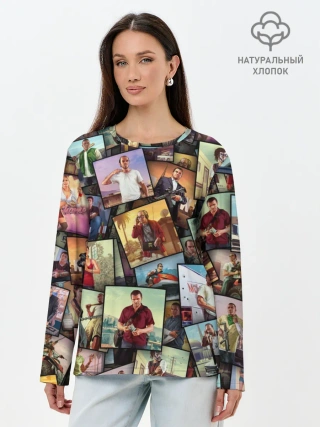 Лонгслив женский. Хлопок / GTA