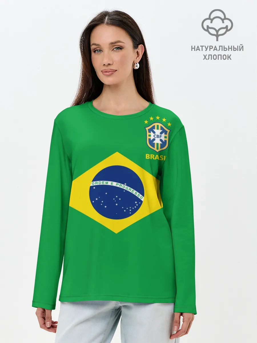 Лонгслив женский. Хлопок / Бразилия, форма