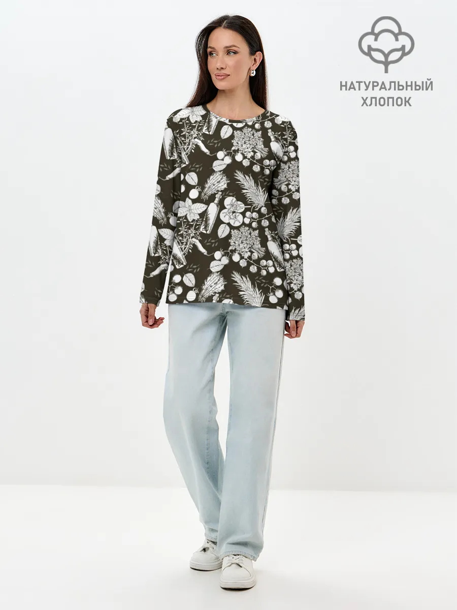 Лонгслив женский. Хлопок / Шеф