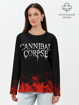 Лонгслив женский. Хлопок / Cannibal Corpse