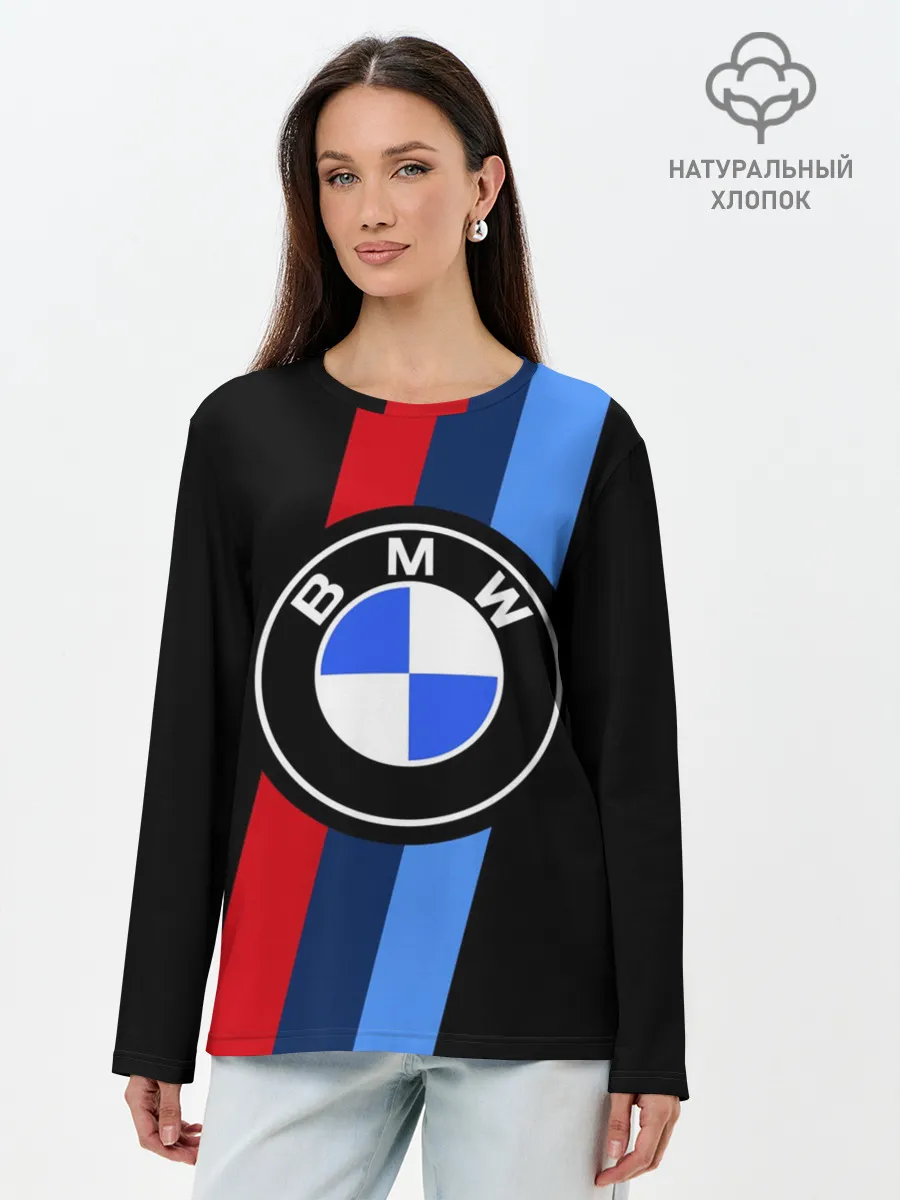 Лонгслив женский. Хлопок / BMW 2021 M SPORT / БМВ М СПОРТ