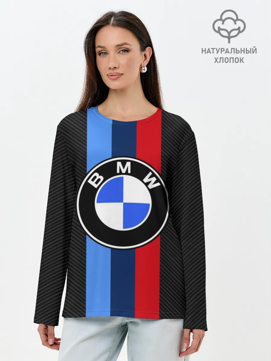 Лонгслив женский. Хлопок / BMW SPORT