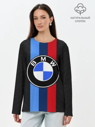 Лонгслив женский. Хлопок / BMW SPORT