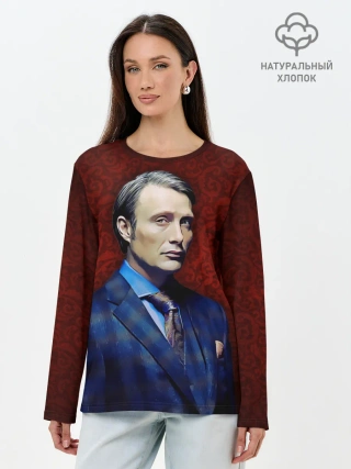 Лонгслив женский. Хлопок / Hannibal